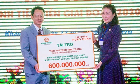 Tập đoàn Hưng Thịnh hỗ trợ kinh phí mua sinh phẩm, hóa chất và vật tư phục vụ công tác xét nghiệm Covid-19 cho Viện Pasteur Nha Trang